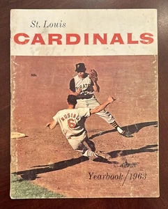 1963 St. Louis Cardinals Yearbook Stan Musial Bob Gibson, Bill White, Dick Groat - Picture 1 of 17