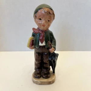 Vintage Humble Bj Figurine Boy With Umbrella Hand Painted - Picture 1 of 6