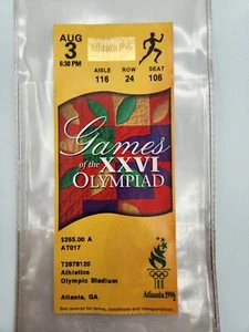 1996 ATLANTA OLYMPIC ATHLETICS TICKET STUB 8/3/96 6:30 PM XXVI OLYMPIAD - Picture 1 of 7
