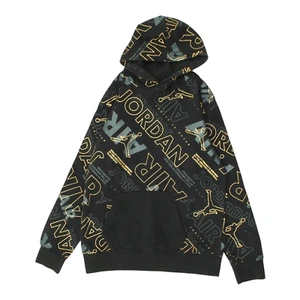 Air Jordan Kids Hoodie | Vintage Boys Black Sports Basketball Pullover Hoody - Picture 1 of 4