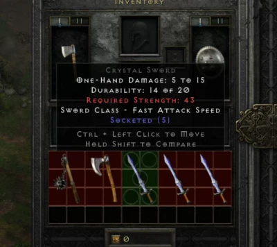 Diablo 2 - Crystal Sword 5os Base CTA Call to Arms - Softcore D2R PC Xbox Ladder - Image 1 of 4