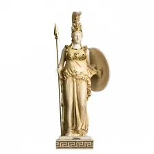 Athena Athene With Shield Goddess of wisdom, and war Statue Gold 18.5 Inches