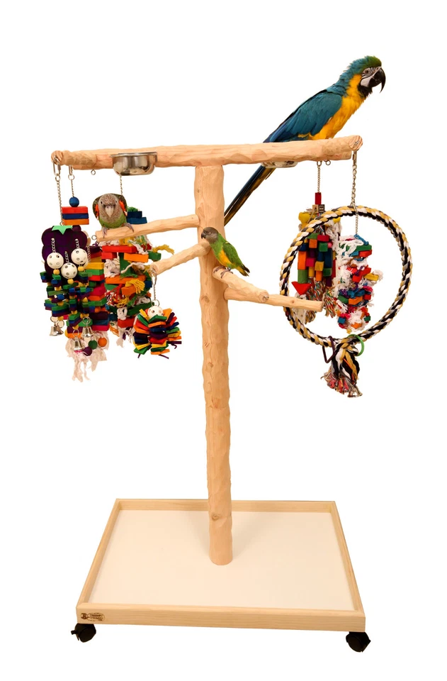 PARROT WIZARD Deluxe Large NU Perch Parrot Climbing Tree - For Large Parrots & Macaws
