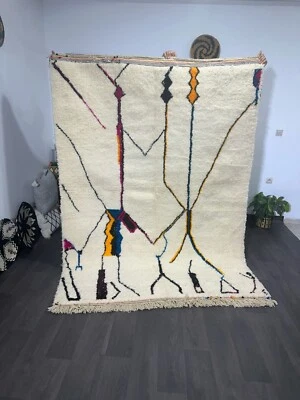 Alfombra moderna abstracta de lana azilal marroquí - y diseño Art Deco Foto 1 de 4