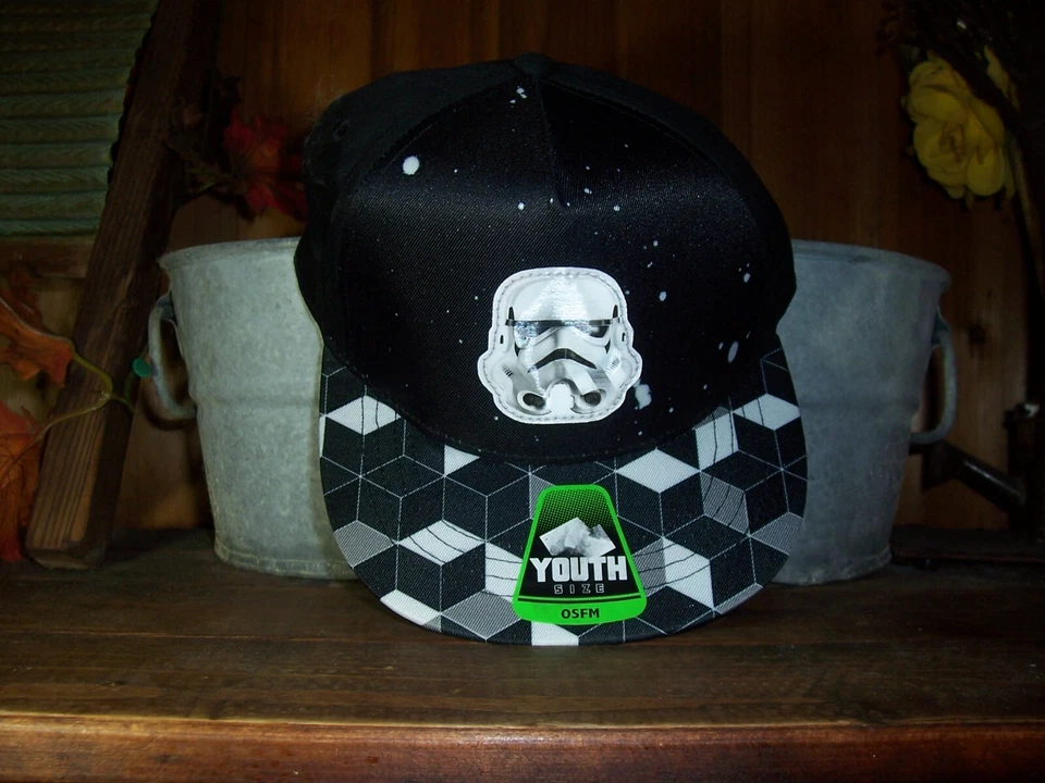 Star Wars Black and White Stormtrooper Kids Youth Hat Cap OSFM