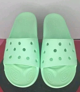 Crocs Slides Women’s 10 Lime Green Sandals Beachwear Shoes Pool House - Picture 1 of 14