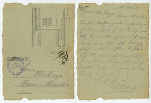 97658 - Feldpostbrief - 21.9.1918 nach Hann.-Münden - Bild 1 von 1