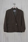 ZUCCHERO Blazer Double-Breasted Wool-Blend Shawl Collar I 38 = D 42 taupe brown