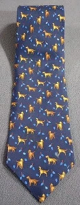 Tiffany & Co. Hunting Dog Blue Silk Luxury Designer Suit Neck Tie - Picture 1 of 6