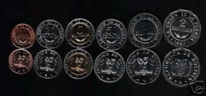 BOLIVIA 10 20 50 CENT 1 2 5 BOLIVAR 1997-2005 Bimetal UNC COIN x 1 COMPLETE SET - Picture 1 of 3