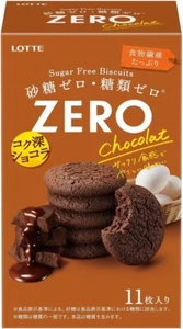 Japanese ZERO Sugar Free Biscuits Chocolat Cookies Candy Sweet Snack LOTTE 83g - Picture 1 of 50