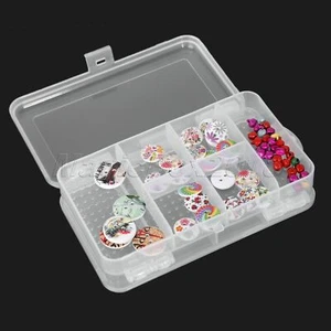 Hot Sided Storage Boxes Jewelry Craft Accessories Home Organizer Case 10 Slots - Picture 1 of 10