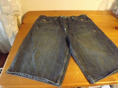 VTG LRG Lifted Research Group JEAN SHORTS SZ 42 distressed blue jeans - Image 1 of 4