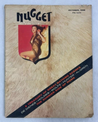 Nugget Magazine October 1956 Vintage Men’s Publication Bathing Scenes - Image 1 of 4