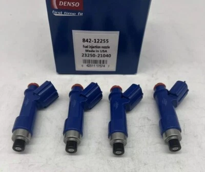 4x 23250-21040 Denso FUEL INJECTORS FOR 2003-08 Toyota Matrix Corolla Celica new Foto 1 de 4