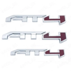Chrome Red Door Rear AT4 Emblem for GMC Canyon Yukon XL Sierra 1500 2500 3500 - Picture 1 of 4