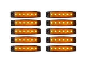 10 x LED 24V E9 BEGRENZUNGSLEUCHTE UMRISSLEUCHTE LKW POSITIONSLEUCHTE ORANGE - Bild 1 von 2