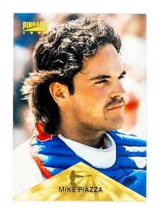 Mike Piazza #4 (1996 Pinnacle) Baseball Card, Los Angeles Dodgers, HOF