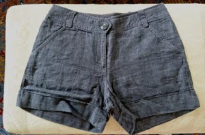 Leinen Shorts aus hochwertigem Leinen, Gr. 36, Damen, Antrazit 😍🦋🌺 - Bild 1 von 3