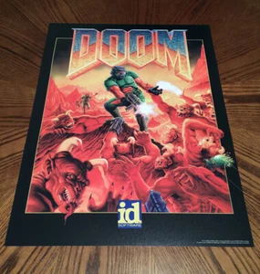 DOOM video game 24x18 wall poster retro computer gaming 1993 pc fps - Picture 1 of 3