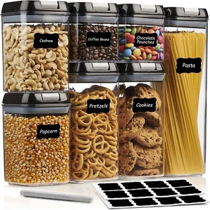 Airtight Food Storage Container (Set of 7) BPA Free w/ 24 Labels($45 Retail) - Picture 1 of 12