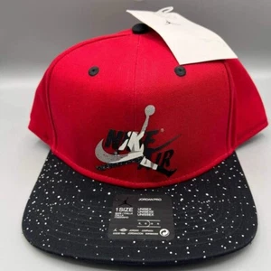 Air Jordan Pro Hat Men Red Black Jumpman Nike Air Snap Back Cap New - Picture 1 of 8