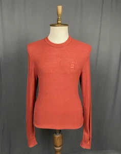 Hugo Boss Hombres Naranja Algodón Lino Cuello Redondo Suéter Talla XL - Imagen 1 de 11
