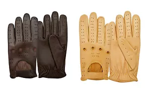 completo dedo Alta Calidad Suave Lujo Guantes Para Conducir Cuero Ajustado - Imagen 1 de 2