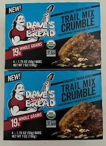 2 Dave's Killer Bread Trail Mix Crumble Organic Snack Bars 7 oz