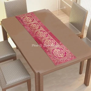 Bohemian Jacquard Table Runner Brocade Pink Elephant Long Dining Table Cover - Picture 1 of 6