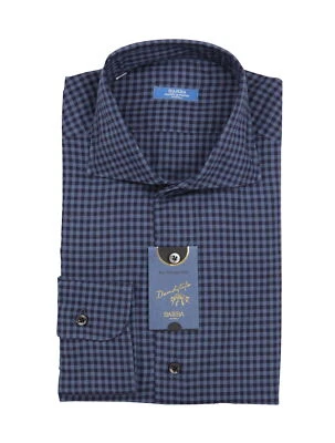Barba Napoli Dark Blue Shirt - Extra Slim - (BN330231) - Image 1 of 4