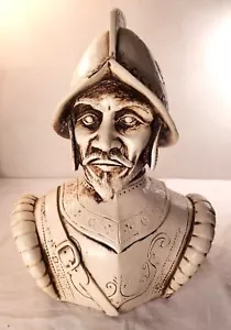 RARO Busto de Cerámica Estampado México A Vintage Conquistador Juan Rodríguez Cabrillo - Imagen 1 de 12