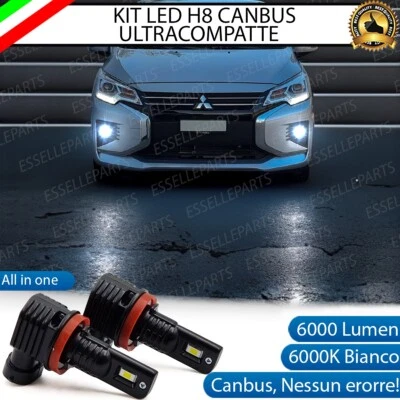 KIT FULL LED H8 FENDINEBBIA MITSUBISHI SPACE STAR MK2 RESTYLING 6000K 6000 LUMEN - Immagine 1 di 4