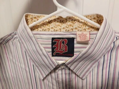 BROOKLIN EXPRESS Men's 2XL Cotton Blend Long Sleeve Striped shirt B3001 - Image 1 of 4