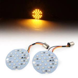 Lámpara de panel de circulación diurna luz ámbar señal de giro LED 2x1157 para Harley Softail - Imagen 1 de 12