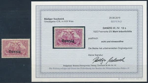 Danzig 2,50 Mark Nord/Süd 1920** gute Farbe Michel 12 c Befund (S26999) - Bild 1 von 1