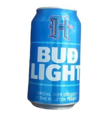 Houston Texans 2024 H-Town Edición Limitada 12 OZ Bote de Cerveza Vacío Luz Azul Foto 1 de 4