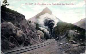 Colorado Postkarte St. Peter's Dome auf der Cripple Creek Short Line Railroad CO - Bild 1 von 2