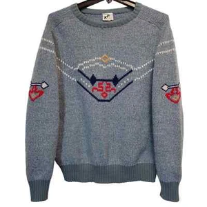 KP Collection Pullover Man's Knit Sweater No Size Tag Geometric Pattern Crewneck - Picture 1 of 6