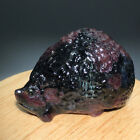 137g Natural Crystal specimen.garnet,Hand-Carved.Exquisite hedgehog.gift72