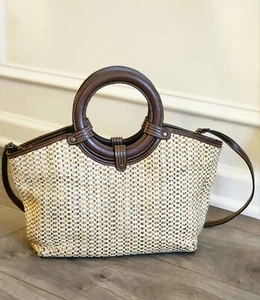 Croft & Barrow Straw Purse Woven Handbag w/ Removeable Strap GUC - Picture 1 of 4