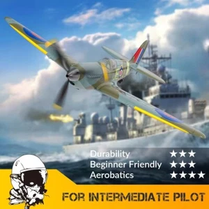 Volantexrc Spitfire WarBird 2.4GHz 4CH RC Plaen 6-Axis Gyro Foam Glider Fighter - Picture 1 of 24