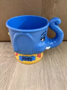 VTG Ringling Brothers Circus Romeo Blue Elephant Child Mug Cups Unused - Picture 1 of 7