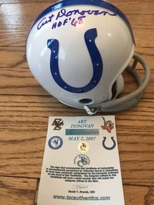 Art Donavan handsignierter signierter Minihelm Baltimore Colts Riddell - Bild 1 von 4