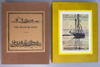 Jack Lewis The Chesapeake Bay Scene The Delaware Scene Signed Numbered 1968 - Imagem 1 de 4