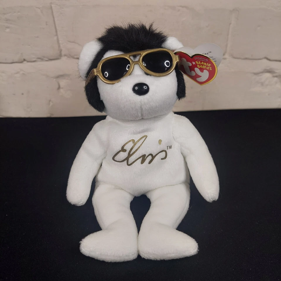 Elvis Ty Beanie Bear. 2008 Viva Las Beanies Collectable Soft Toy Plush with tags - Image 1 of 4