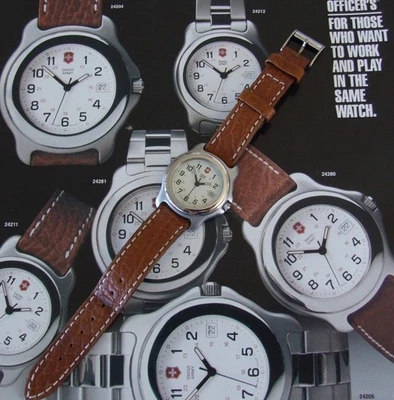 SWISS ARMY Watch+Ladies ClaSSiC OFFICERS 1884+White Dial+OEM Leather=Really Nice - Image 1 of 4
