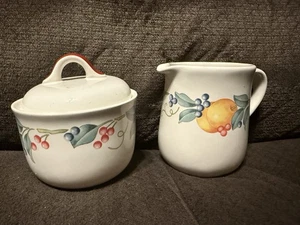Corelle Coordinates Abundance Obst Muster Milchkännchen - Zuckerdose mit Deckel - Bild 1 von 3