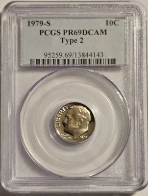 1979-S Roosevelt Dime Type 2 PR69DCAM PCGS - FREE SHIPPING! - Image 1 of 2