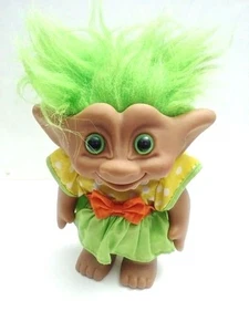 Ace Novelty Company Vintage grüne Haare Mädchen Troll Puppe 8 Zoll - Bild 1 von 6
